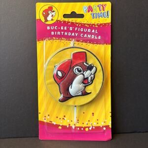 Buc-ee’s Circle‎ Logo Figural Birthday Candle Beaver Gas Station Party Time 3.5"